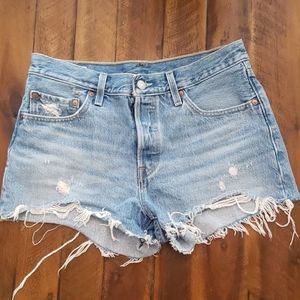 Levi 501 Distressed Cutoff Shorts
